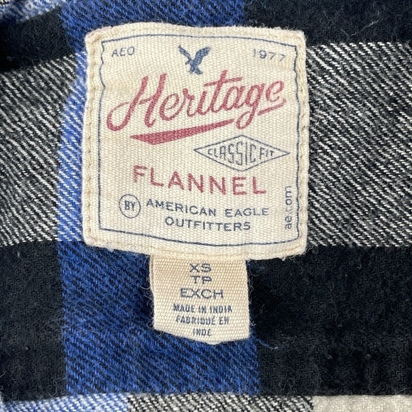 American Eagle Heritage Womens Flannel Shirt XS TP - Picture 8 of 8